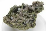 Lustrous Epidote and Quartz Crystal Cluster - Peru #220833-1